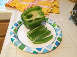 Cutting vegetables, portable snacks, healthy eating